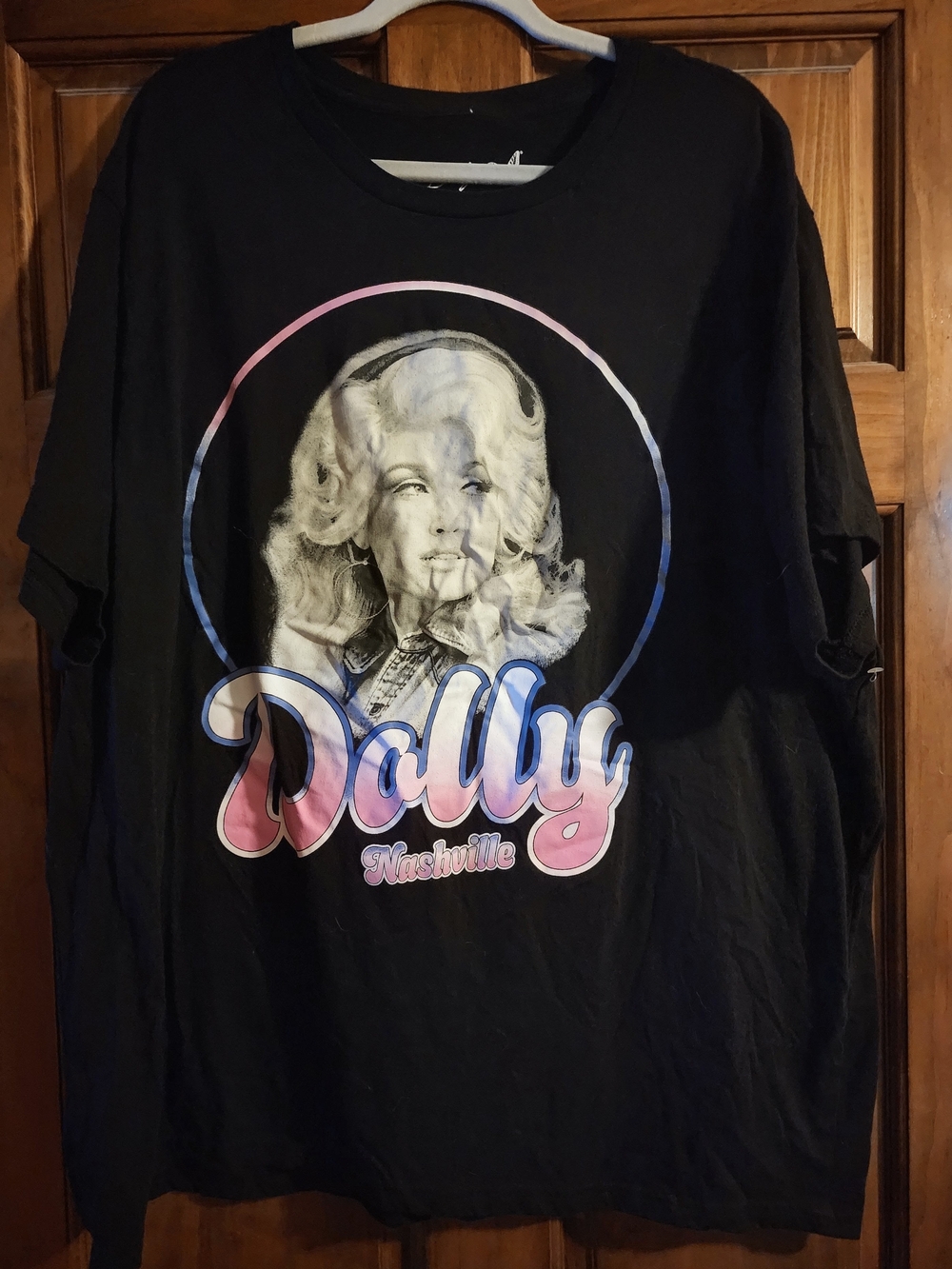 Dollcake Black Short Sleeve Tee with Pink & Blue Dolly Graphic